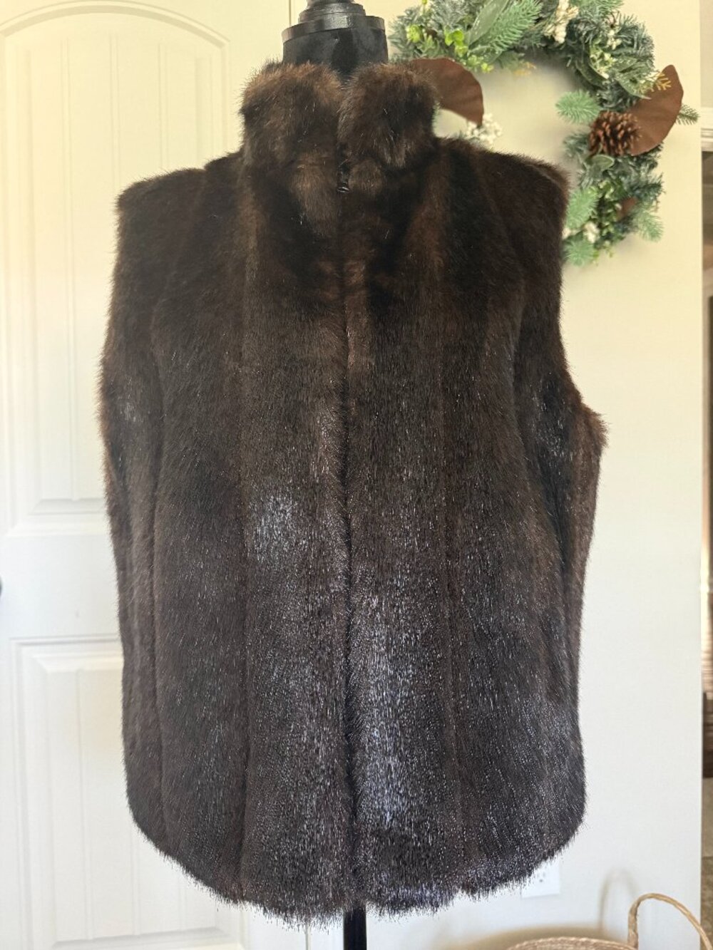 Faux-Mink Vest